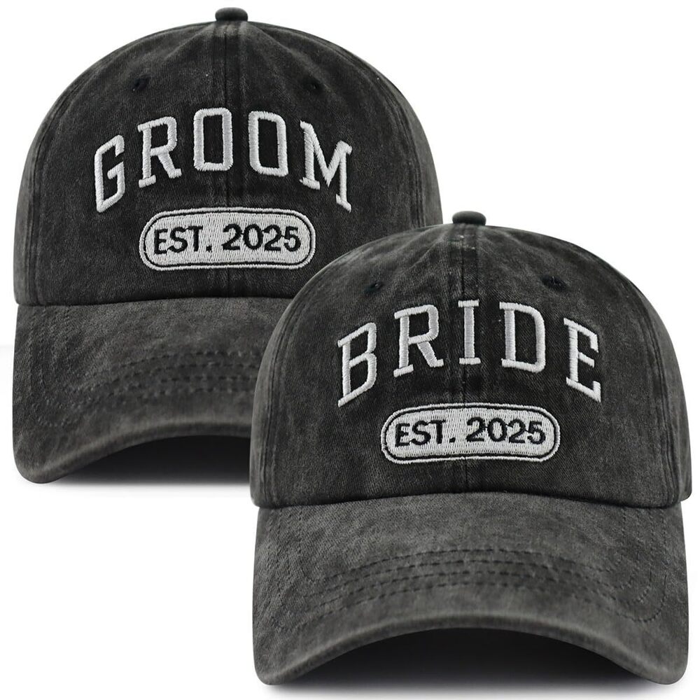 1276 Wedding Gifts for Couples 2025, 2PCS Groom Bride Hat, Husband and Wife